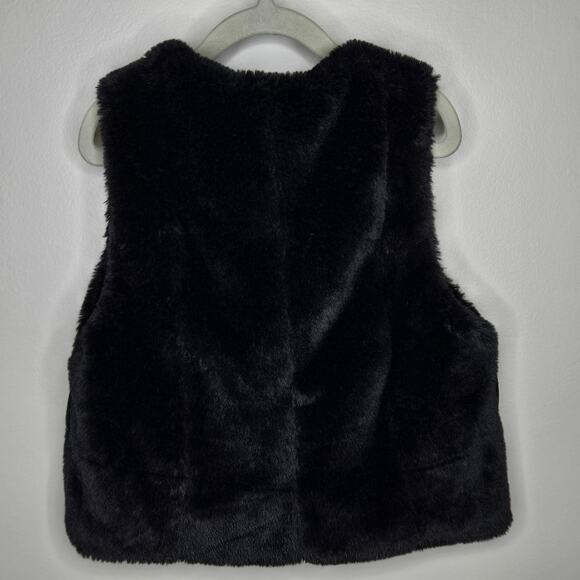 RACHEL ZOE Girl's Black Faux Fur Vest Size 7/8 - Picture 6 of 9